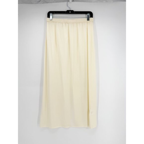 ALYSI Italy Cream Slit Sheer Half Slip Skirt Sz 6 - Picture 6 of 6